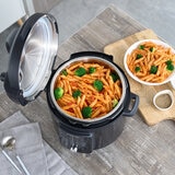 Instant Pot Duo Easy Multi-Cooker Lifestyle Image Showing Cooked Food Inside