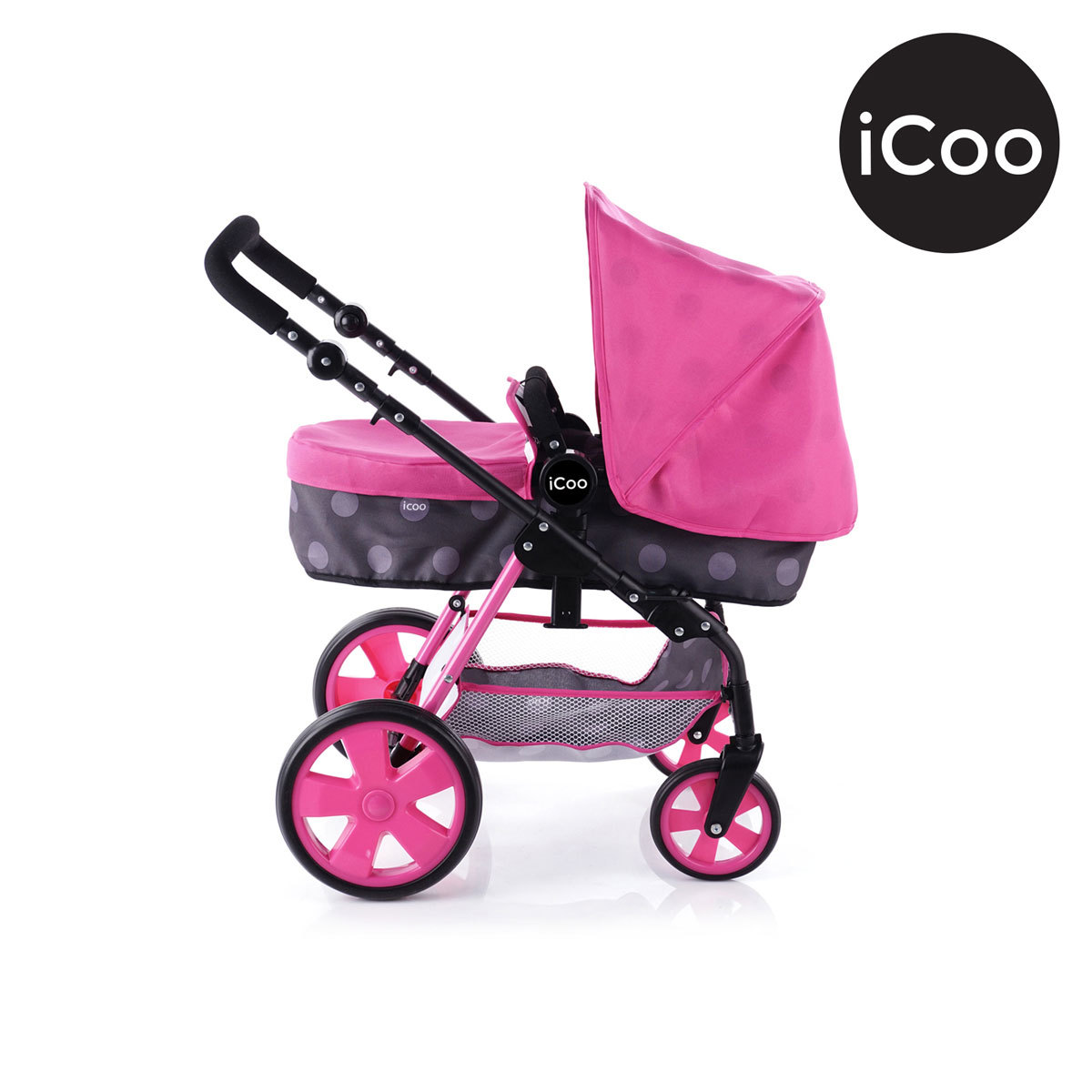 iCoo 3 in 1 Doll Stroller With Adjustable Handles (3+ Years)