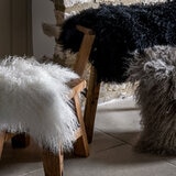 Naturally Sheepskins Mongolian Single Rug 90 x 55 cm in Black