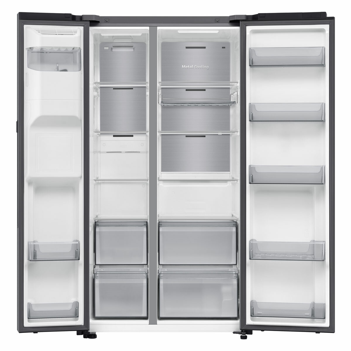 Samsung Series 9 RS90F64EDTEU Side by Side Fridge Freezer, D Rated in Silver