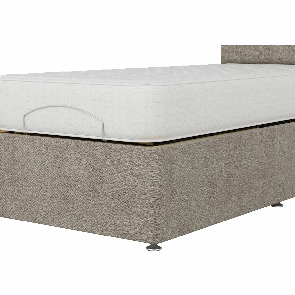 Highgrove Fenton Taupe Fabric Electric Adjustable Bed Base With Medium Memory Foam Mattress Highgrove Fenton Taupe Fabric Electric Adjustable Bed Base With Medium Memory Foam Mattress