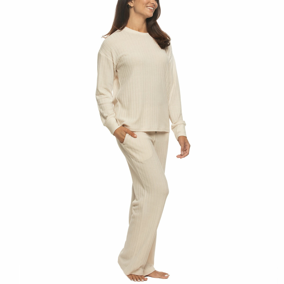 Jezebel Ladies 2 Piece Brushed Rib Lounge Set Jezebel Ladies 2 Piece Brushed Rib Lounge Set