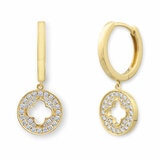 0.29ctw Round Brilliant Cut Diamond Drop Earrings, 14ct Yellow Gold