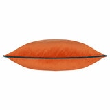 Furn Meridian Orange Velvet Feather Fill Cushion, 45 x 45 cm