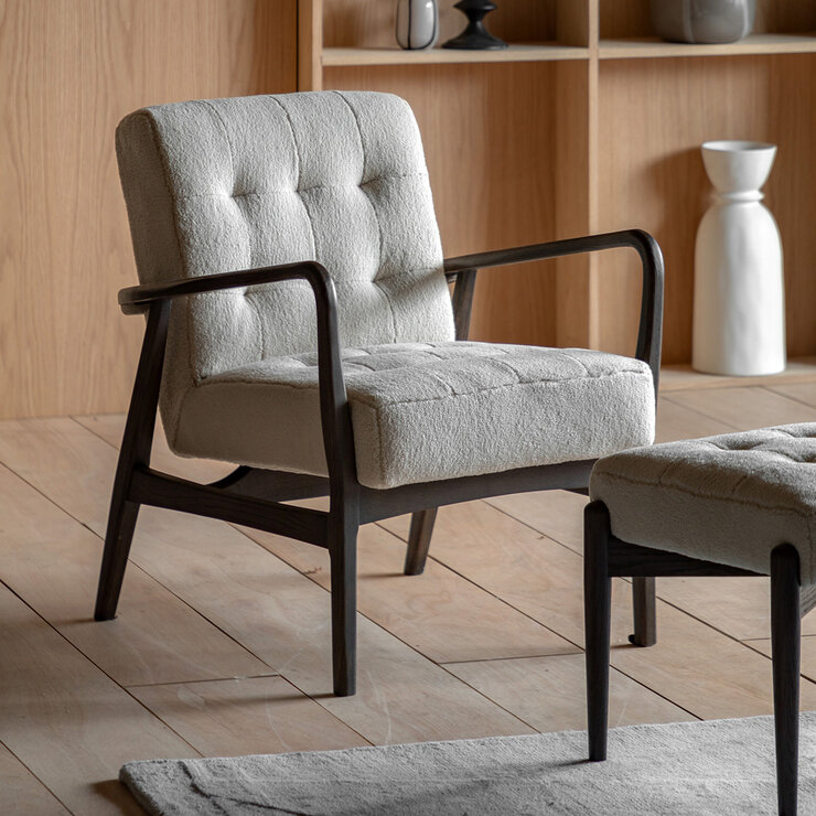 Gallery Humber Natural Faux Sheepskin Armchair Gallery Humber Natural Faux Sheepskin Armchair