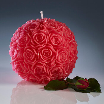 Amelia Candles Rose Candle Large 14cm, in 3 Colours