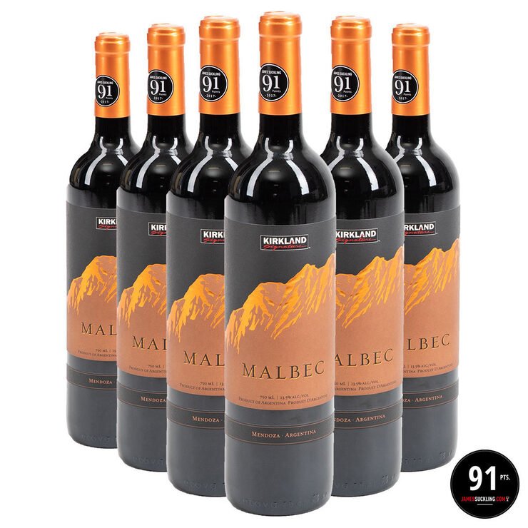 Kirkland Signature Mendoza Argentina Malbec 2019, 6 x 75cl Costco UK
