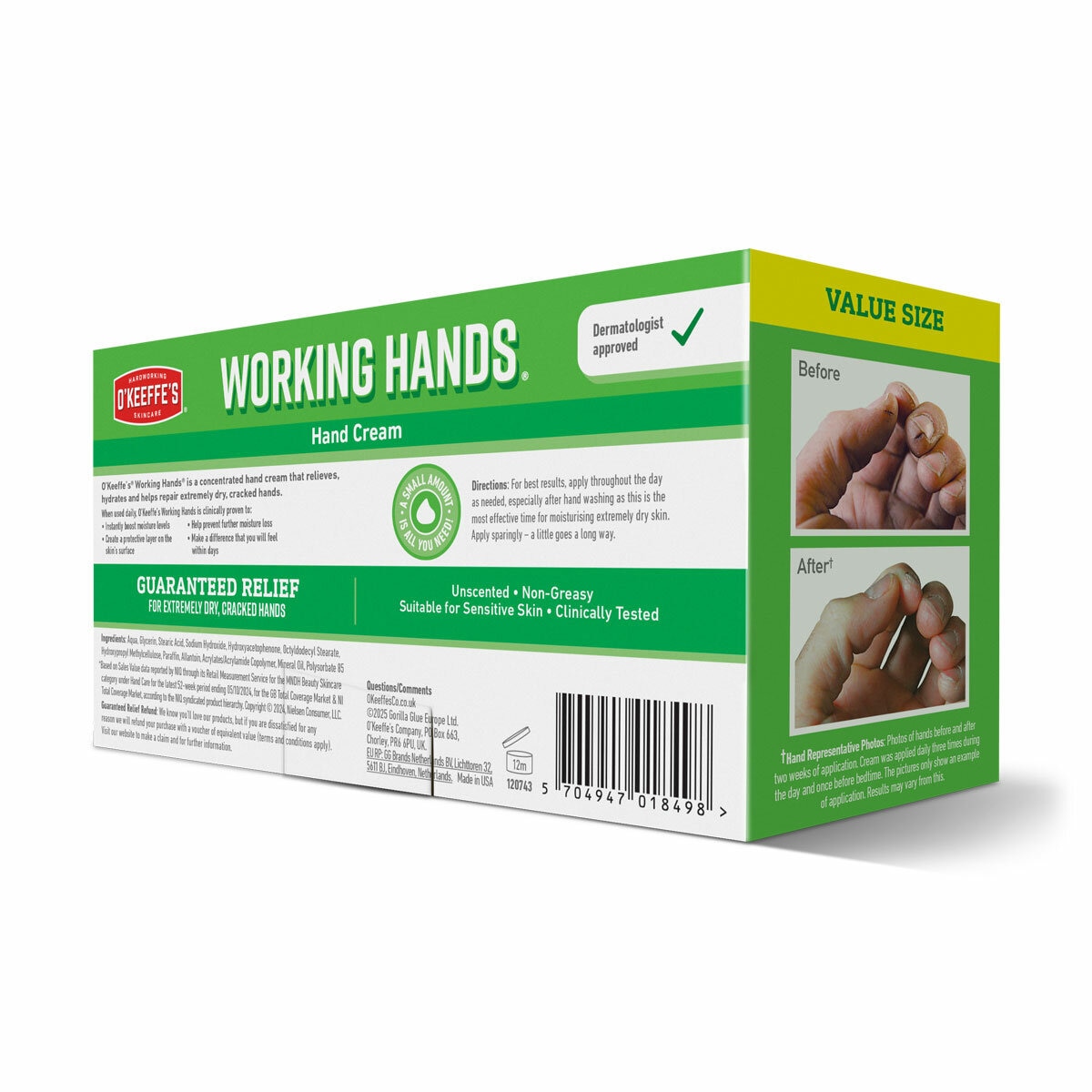 O’Keeffe’s Working Hands Cream, 2 x 193ml