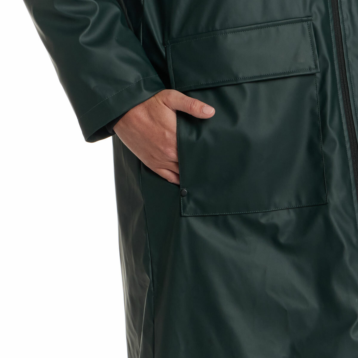 Weatherproof Ladies Long Slicker Jacket in Green