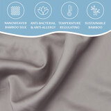 Luff 100% 700 Thread Count Organic Bamboo Pillowcases 2 Pack Dark Grey