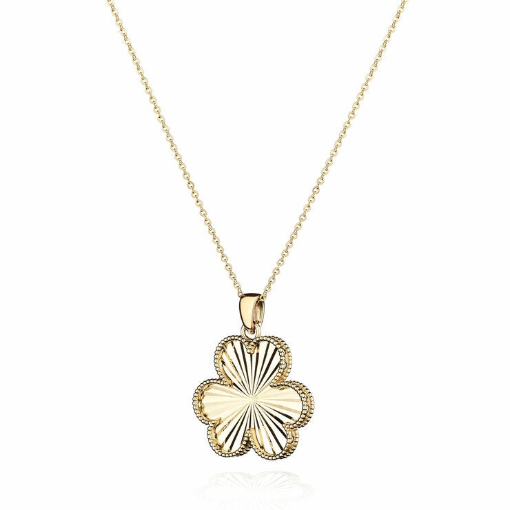 14ct Yellow Gold Three Heart Diamond Cut Pendant 14ct Yellow Gold Three Heart Diamond Cut Pendant