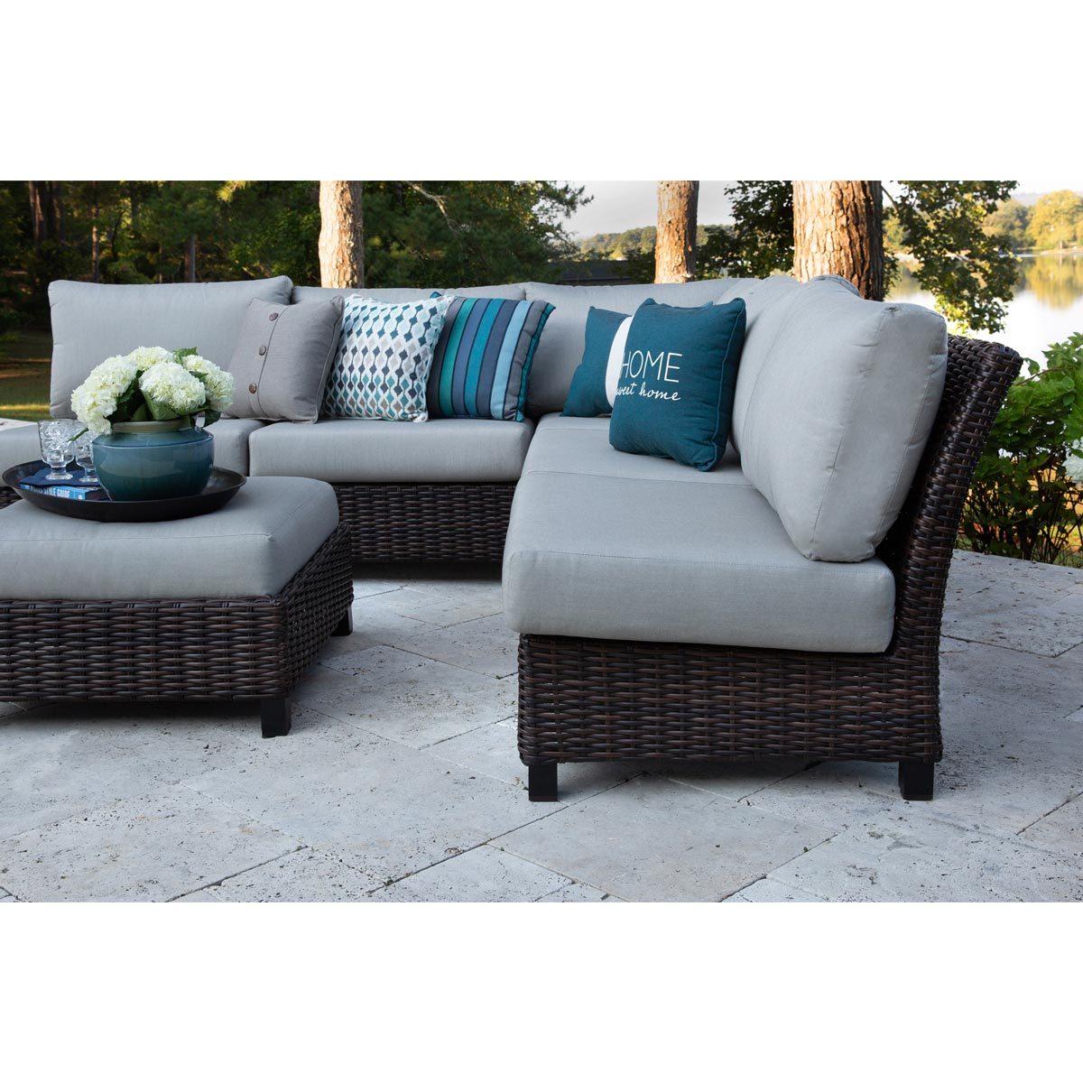 Peak Season Lakeview 6 Piece Sectional Deep Seating Patio Set Costco UK