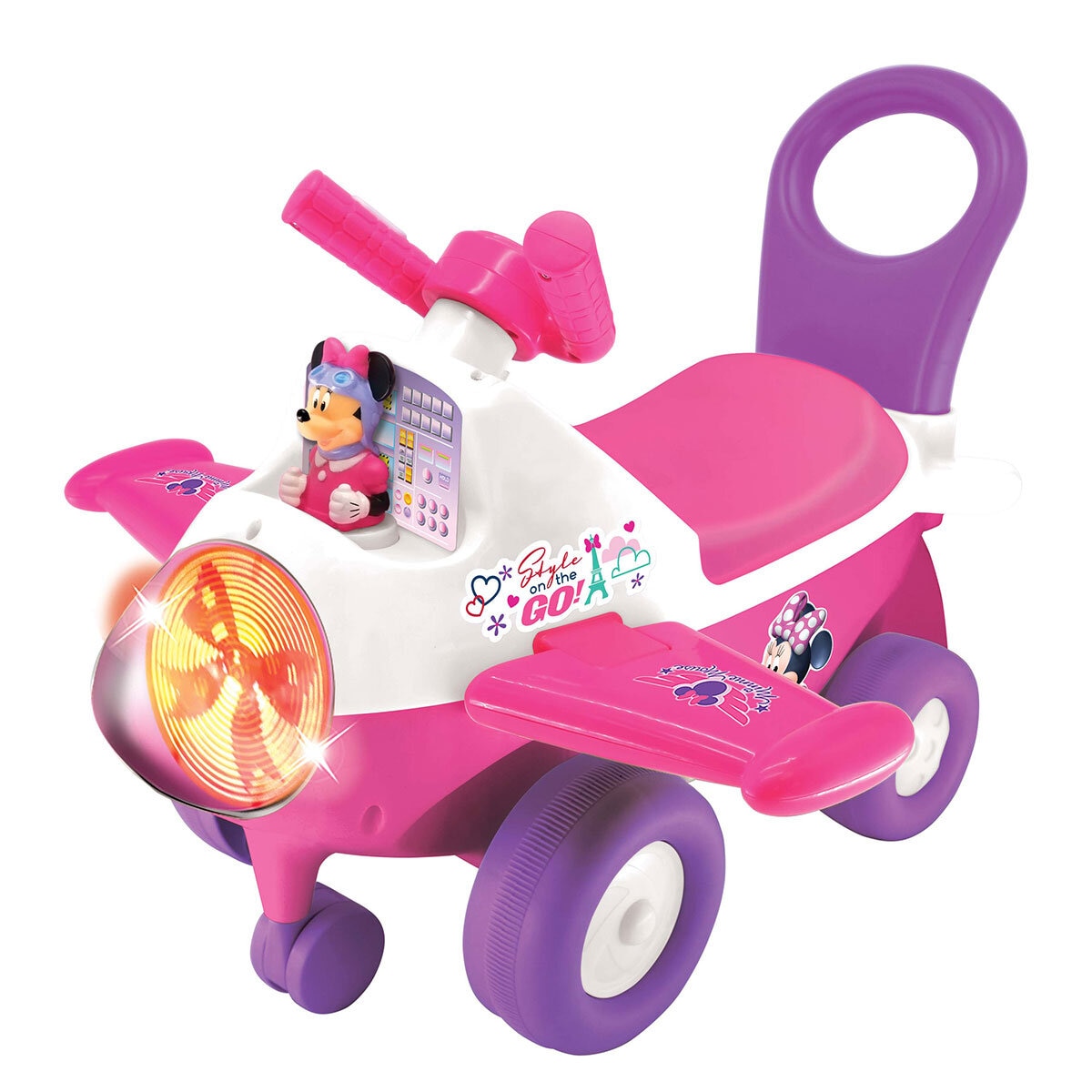 VOITURE ROSE A PEDALES MINNIE