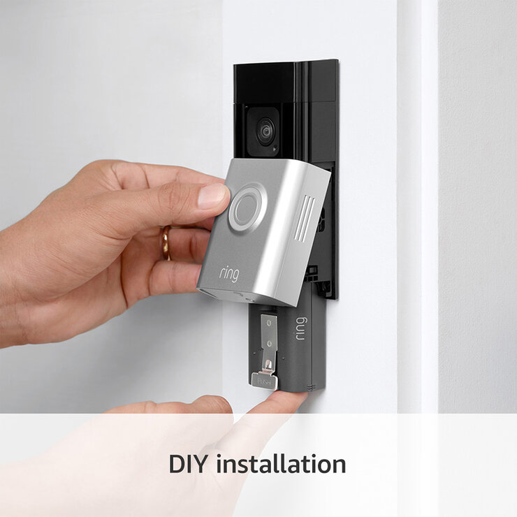 Ring Doorbell Plus with Chime and Additional Quick Release Battery