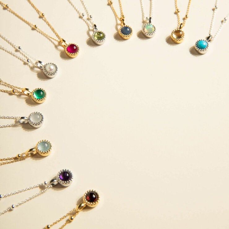Gold Plated Semi-Precious Pendant