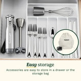 Lifestyle image of Cuisinart Power Blend Immersion Blender being stored Lifestyle image of Cuisinart Power Blend Immersion Blender being stored