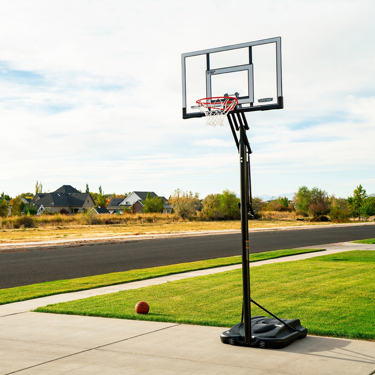 Lifestyle image of the Lifetime 52 Inch Portable Basketball Hoop System Lifestyle image of the Lifetime 52 Inch Portable Basketball Hoop System