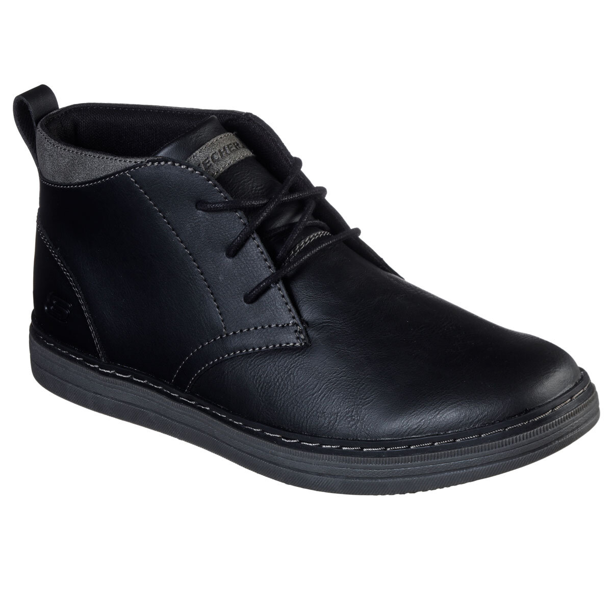 Kritiek Pijl Kangoeroe Skechers Heston-Regano Men's Leather Shoes in Black | Cos...
