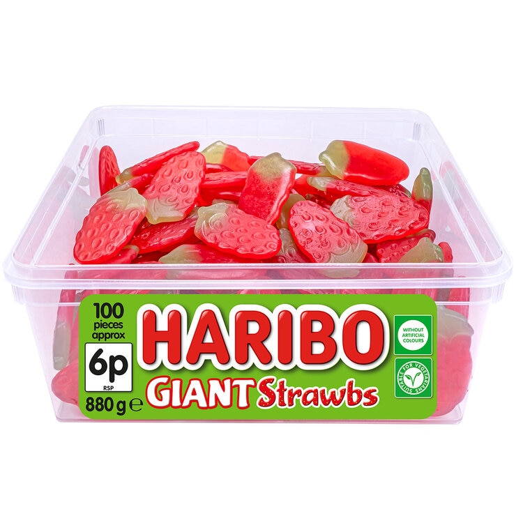 Haribo Giant Strawbs, 880g Haribo Giant Strawbs, 880g