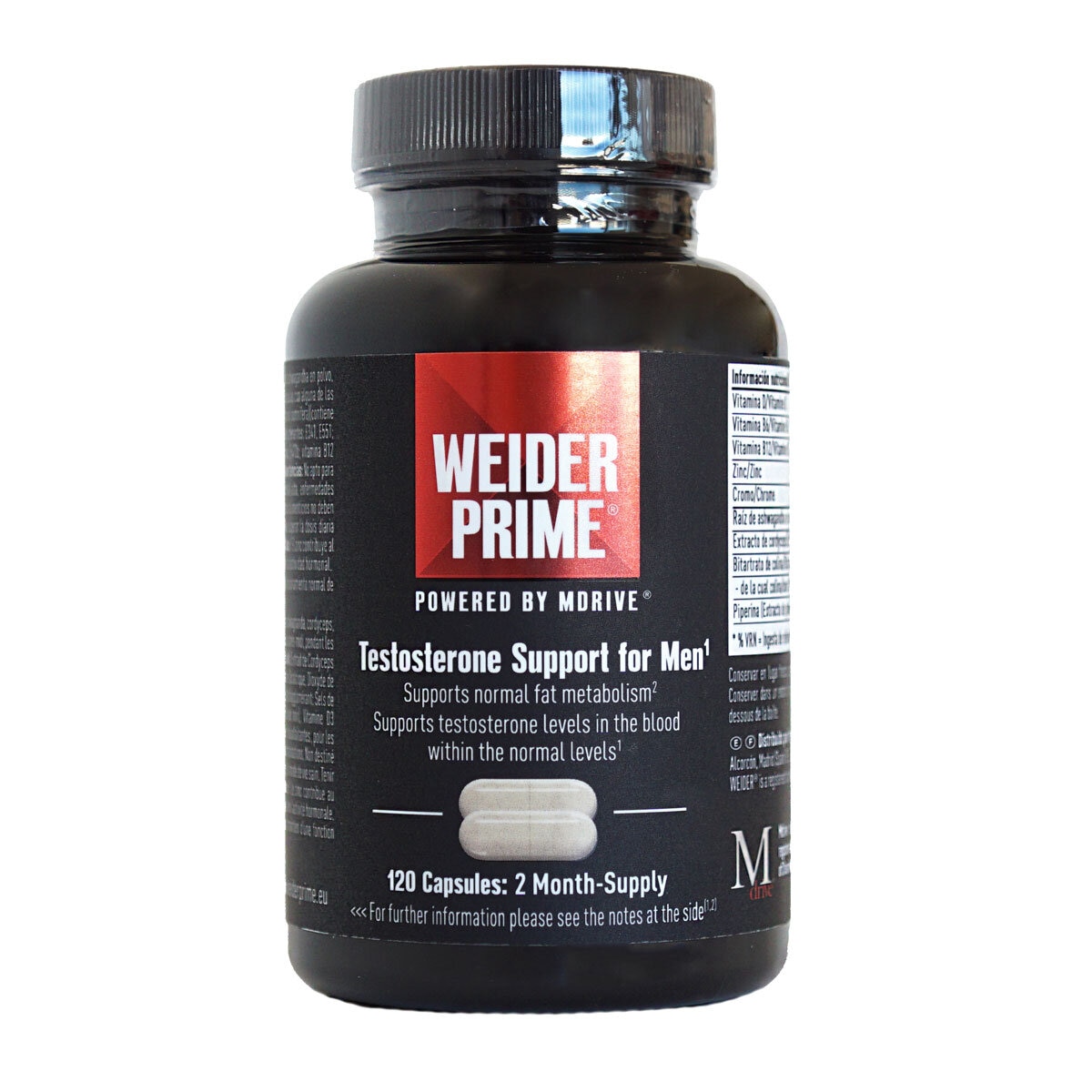 Bottle of Weider Prime Testosterone