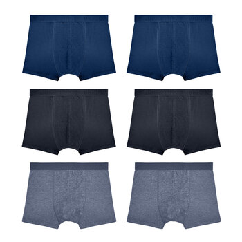 GreenTreat Men's Bamboo Boxers, 6 Pack
