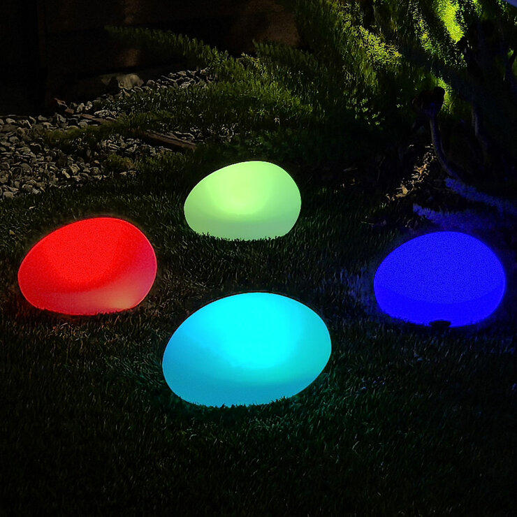 LED Solar Glowing Stones (4 pack)