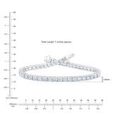 7.00ctw Diamond Tennis Bracelet, 18ct White Gold