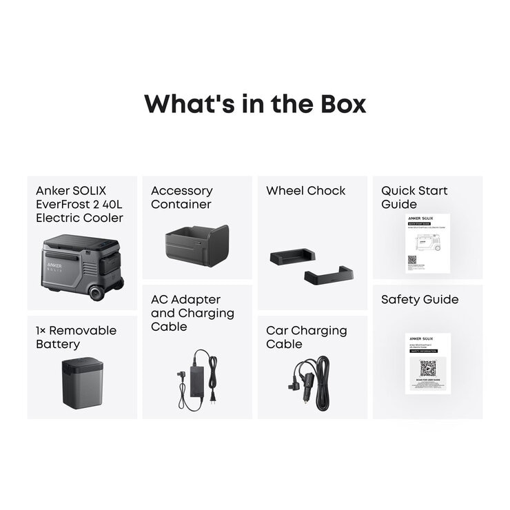Anker Solix EverFrost 2 40L Electric Powered Cooler with Battery