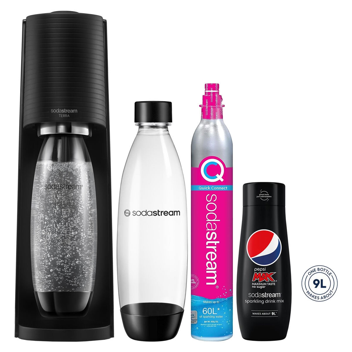 Sodastream Carbonator Terra Mega Pack with Pepsi Max Co...
