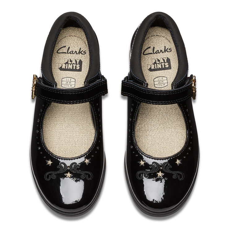 Clarks Kids Lock Magic Black Patent Shoes Clarks Kids Lock Magic Black Patent Shoes