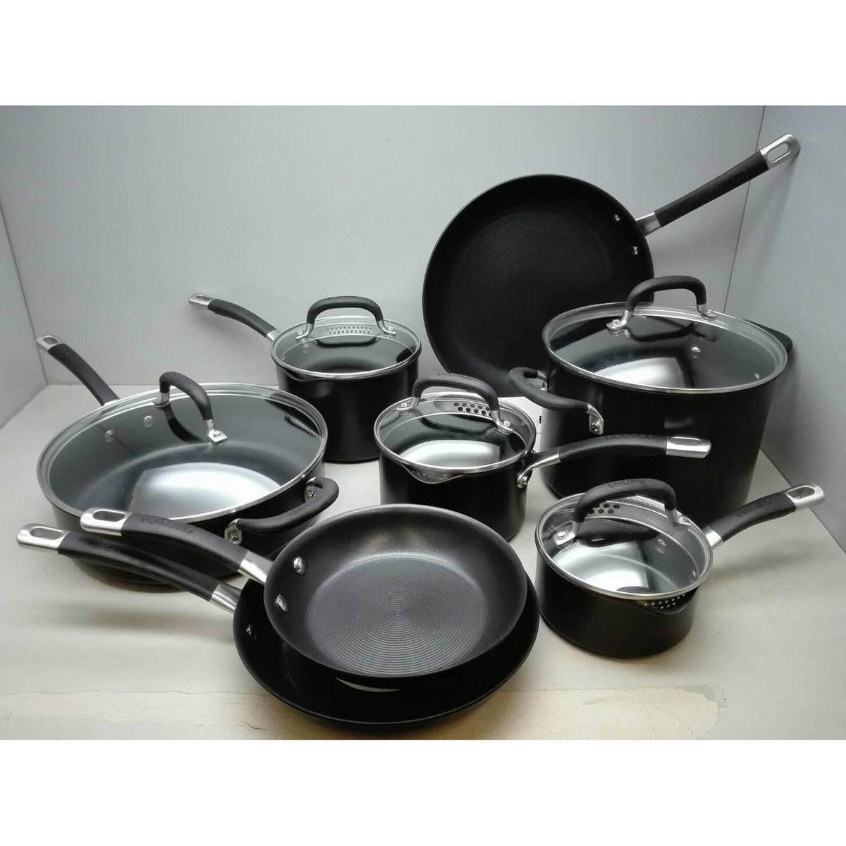 Circulon Premier Hard Anodised Induction 13 Piece Cookware Set in Black Costco UK
