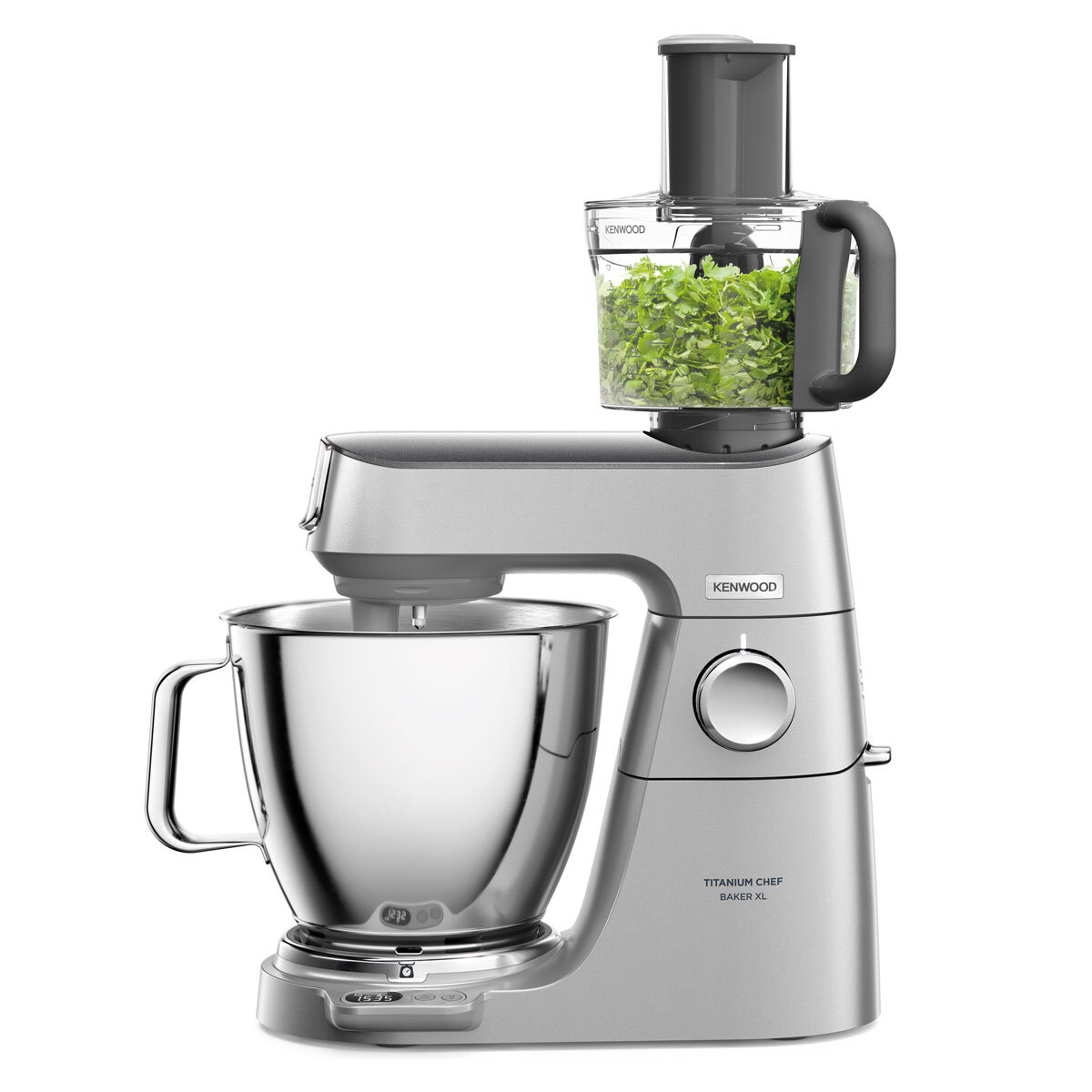 Front Profile image Kenwood Food Processor Attachment  connected to food mixer