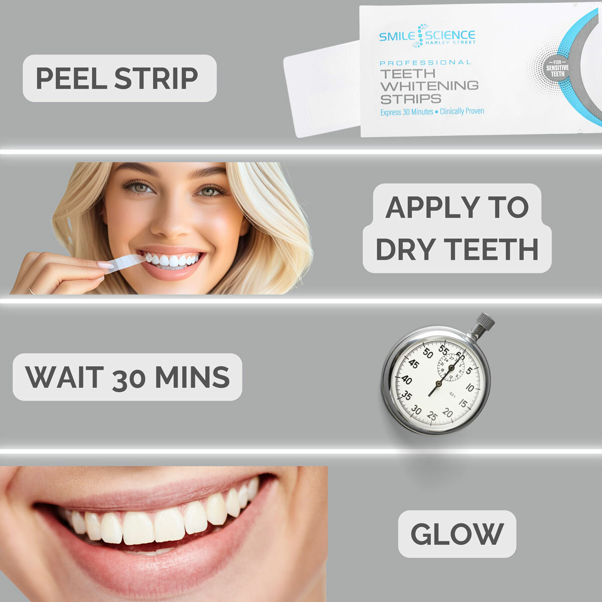 Smile Science Teeth Whitening Strips, 3 x 28pk Smile Science Teeth Whitening Strips, 3 x 28pk