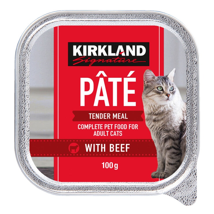 Kirkland Signature Cat Pate Tender Meal with Beef, 100g