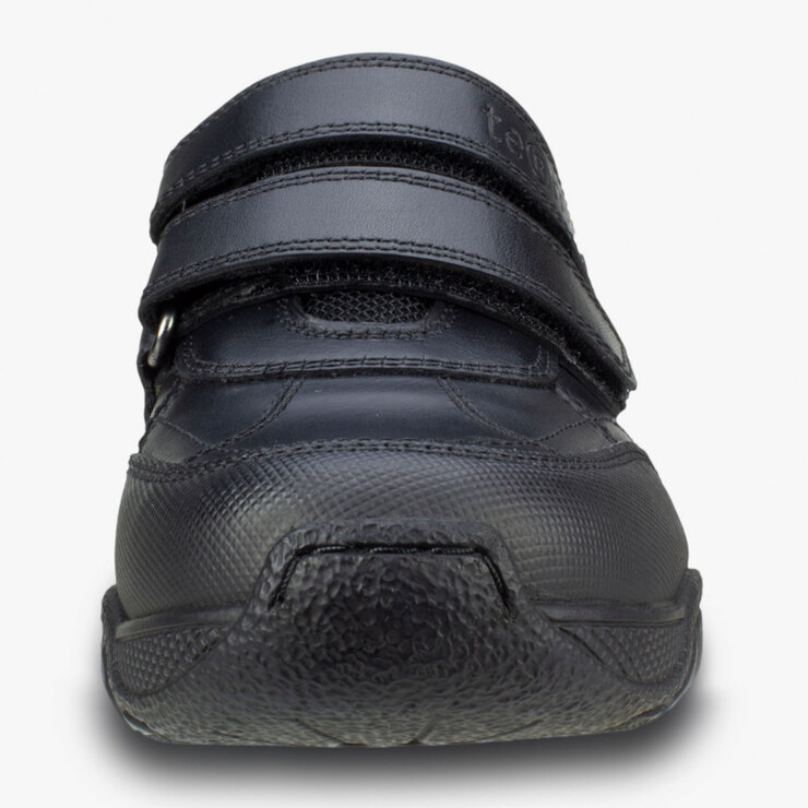 TeⓇm Chivers Double Touch Fastening Boy's School Shoes, Size 9