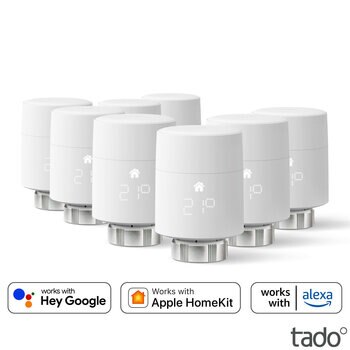 tado° Add-On Smart Radiator Thermostats, 8 Pack 