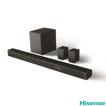 Hisense AX5100G 5.1ch, Soundbar with Wireless Subwoofer, 2 Rear Speakers and Bluetooth