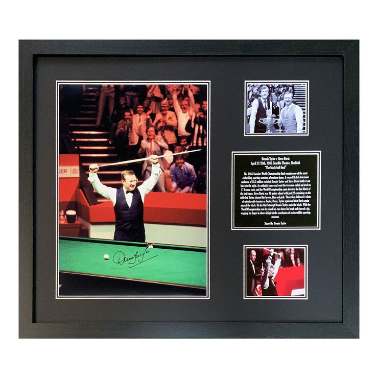 Dennis Taylor Signed Framed Snooker Photo Dennis Taylor Signed Framed Snooker Photo