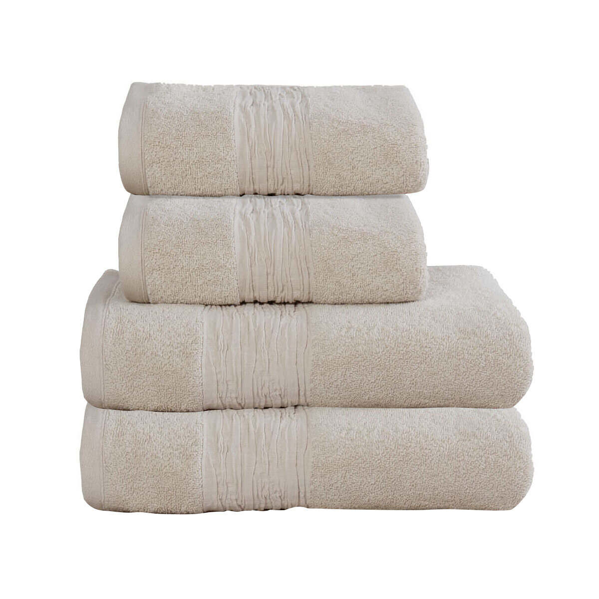 Lazy Linen 4 Piece Hand & Bath Towel Bundle in 6 Colours 