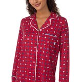 DKNY Notch Collar Pyjama Set in Red Print