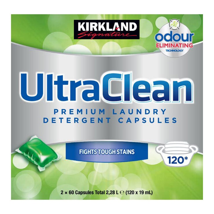Kirkland Signature Ultra Clean Laundry Bio Detergent Capsules, 60 Pack