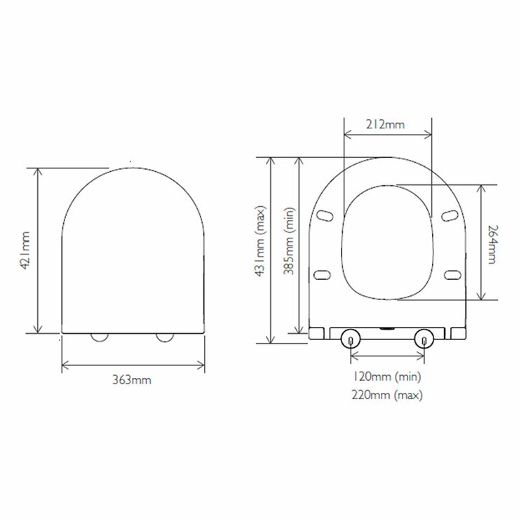 Tavistock Lindo Open Back Toilet With Cistern And Seat
