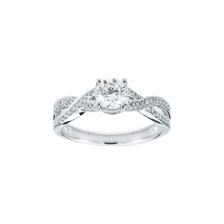 1.00ctw Round Brilliant Cut Diamond Wedding Ring Set, Platinum Costco UK