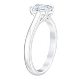 1.00 cwt Emerald Cut DIamond Solitaire Ring, Platinum