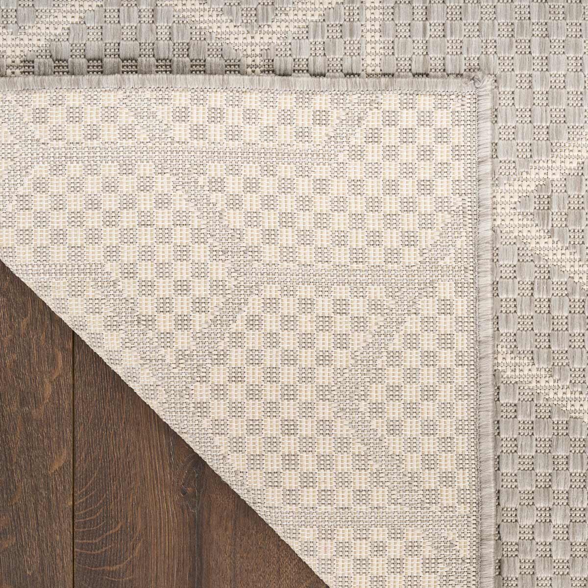 Nourison Horizon Geometric Indoor / Outdoor Rug in 2 Sizes, Grey