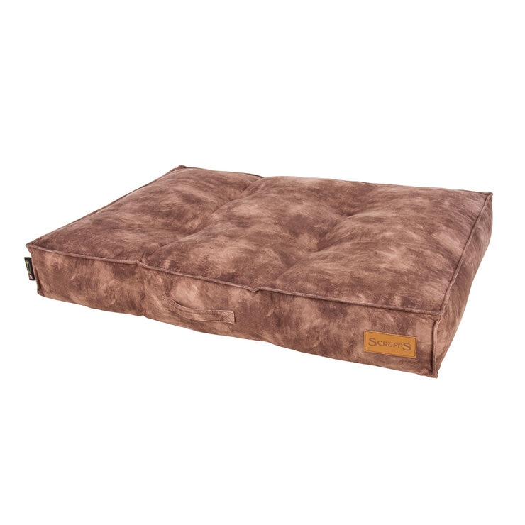 dog mattress in brown on its own dog mattress in brown on its own