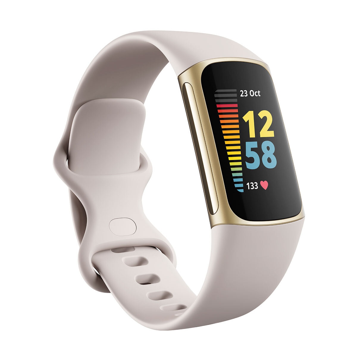 Fitbit Charge 5 Smart Watch in White/Soft Gold Costco UK