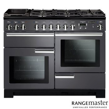 Rangemaster PDL110DFFSL/C Dual Fuel Range Cooker, A Rated in Slate