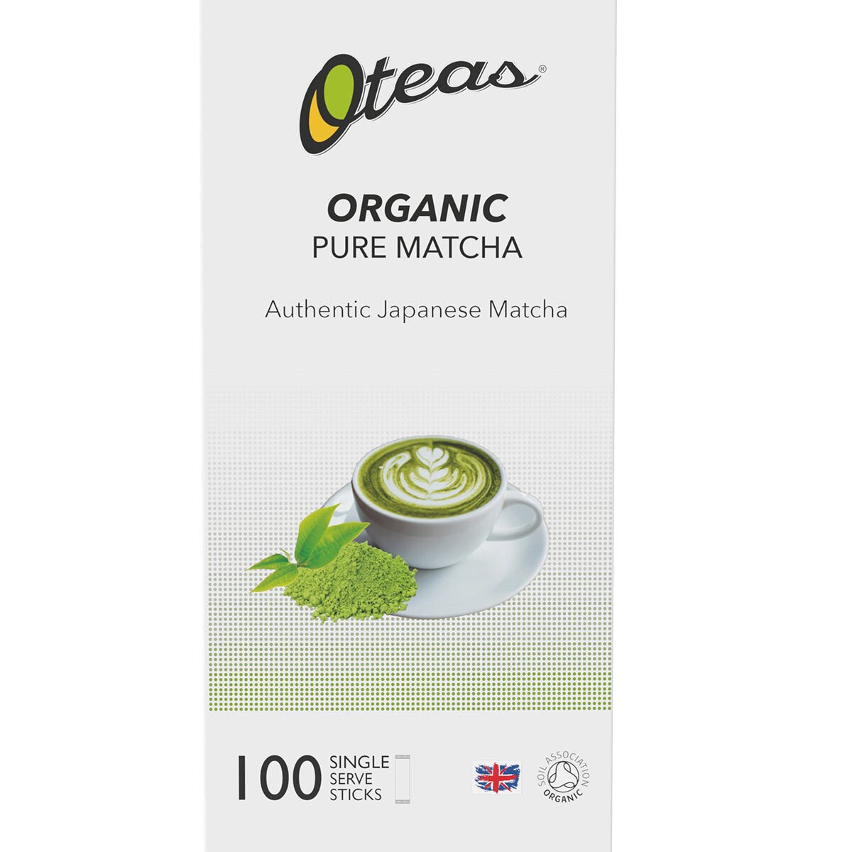 Oteas Organic Pure Matcha Tea, 100 Pack Costco UK