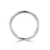 3.0mm Basic Court Wedding band. Platinum